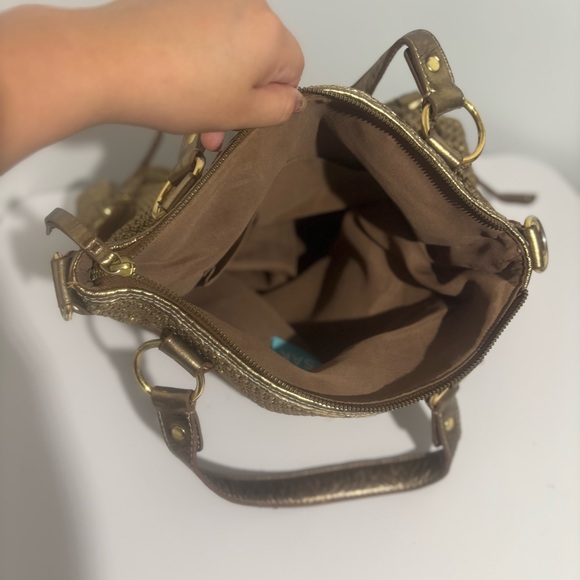 The Sak Crocheted Sparkling Gold Purse BOHO Look - Picture 12 of 16